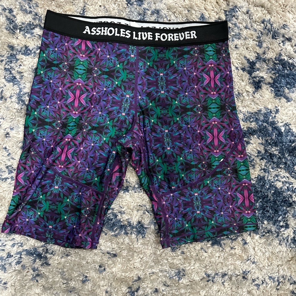 ALF Purple and Green Bike Shorts